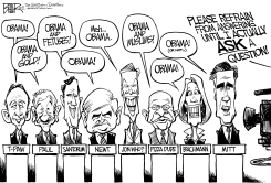 THE IOWA GOP DEBATE by Nate Beeler