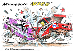 BACHMANN VS PAWLENTY by Dave Granlund