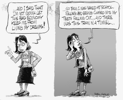 BAD ECONOMY - LIVE THE DREAM by Daryl Cagle