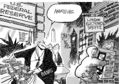 BARBARIANS AT THE GATE by Pat Bagley