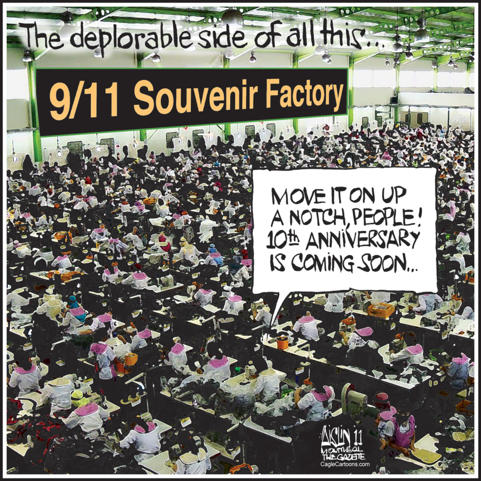  9/11 SOUVENIR FACTORY by Aislin