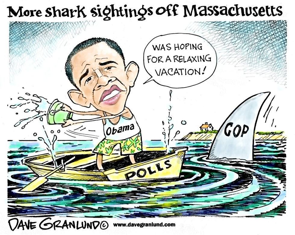  OBAMA VACATION AND POLLS by Dave Granlund