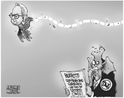 WARREN BUFFETT AND TAXES BW by John Cole