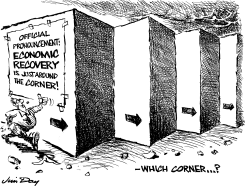 RECOVERY IS JUST AROUND THE CORNER by Jim Day