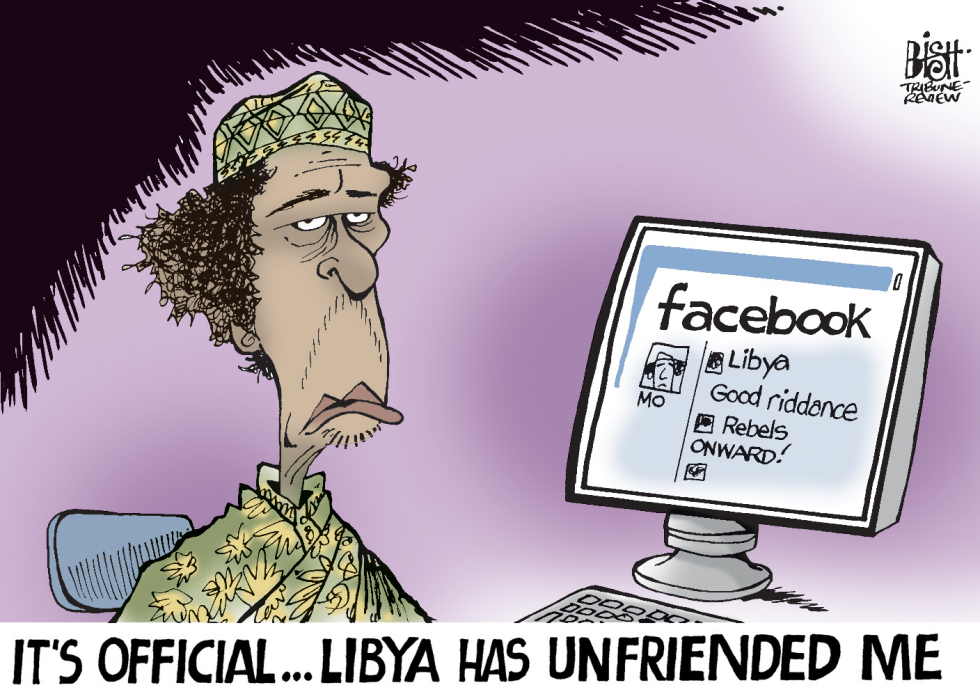 GADHAFI UNFRIENDED, COLOR