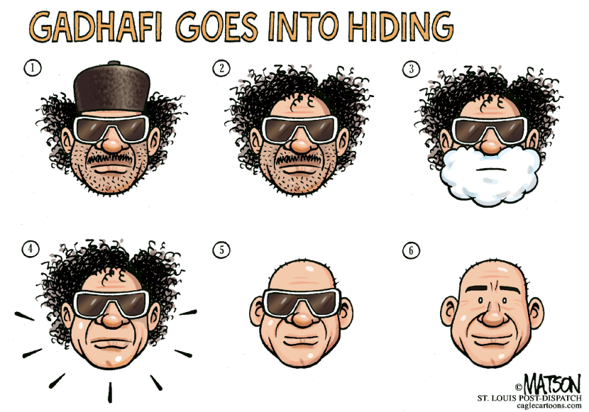 Gadhafi Goes Into Hiding-COLOR