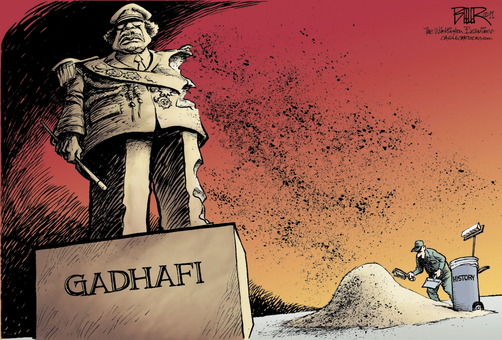 Crumbling Gadhafi COLOR