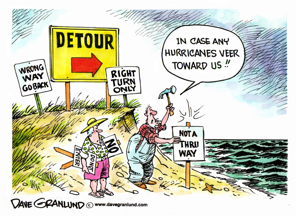  HURRICANE PATHS by Dave Granlund