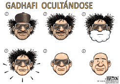 GADHAFI OCULTANDOSE / by R.J. Matson