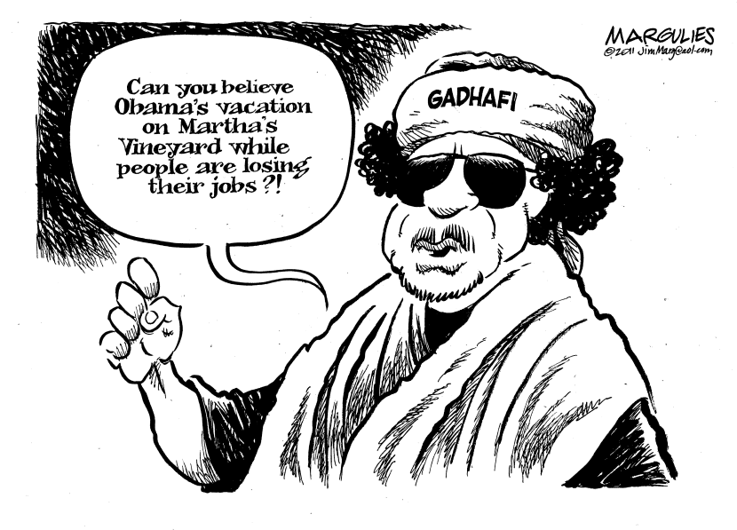 Gadhafi out of a job