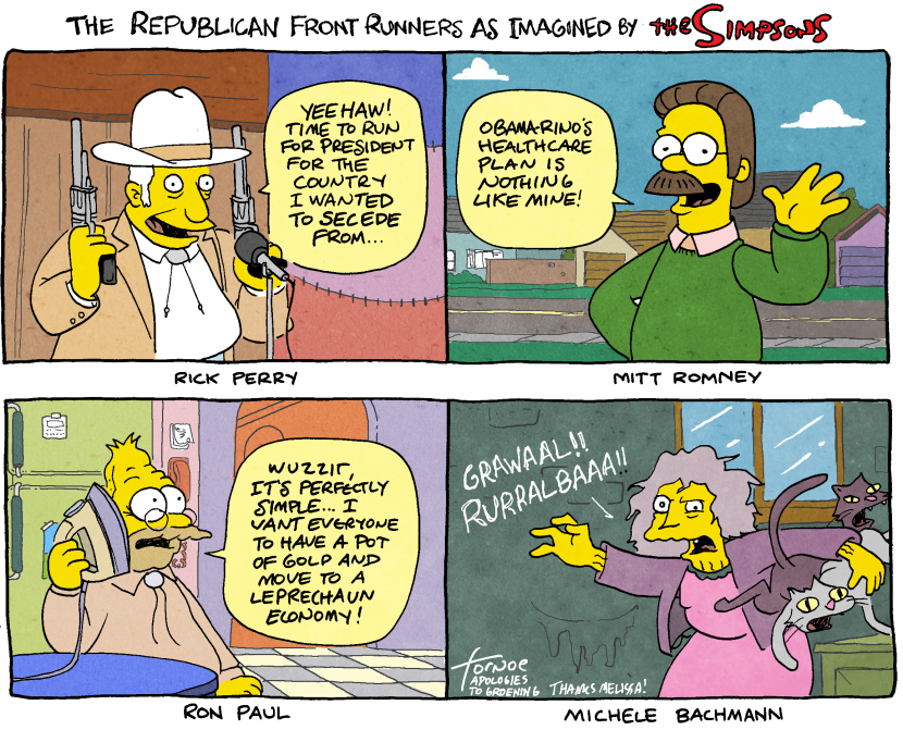 GOP Front Runners Simpsons