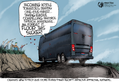OBAMAS BUS  by Cam Cardow