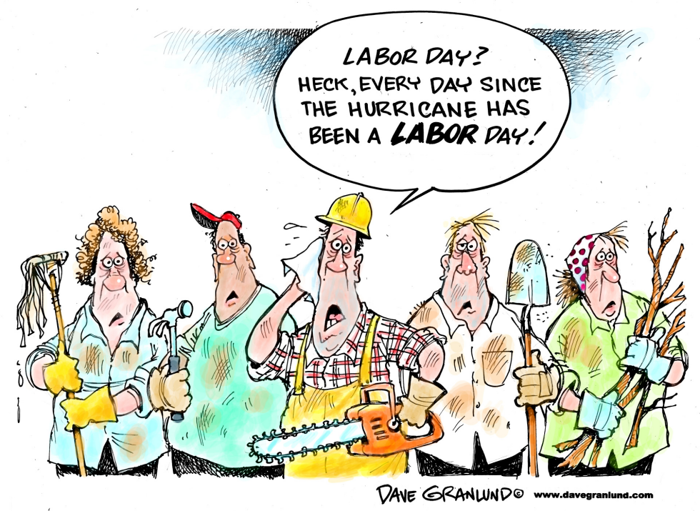  LABOR DAY AND HURRICANE IRENE by Dave Granlund