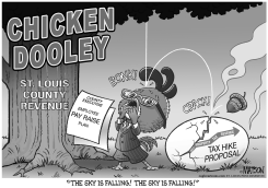 LOCAL MO- ST. LOUIS COUNTY EXECUTIVE EXAGGERATES BUDGET SHORTFALL by R.J. Matson