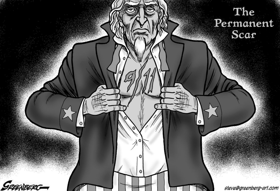 9/11 Scar bw