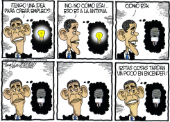 EL PLAN DE EMPLEOS DE OBAMA /  by Bob Englehart
