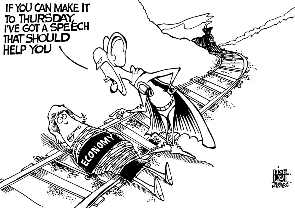 OBAMA TO THE RESCUE, B/W