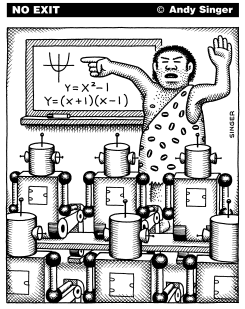 CAVEMAN TEACHES ROBOTS by Andy Singer