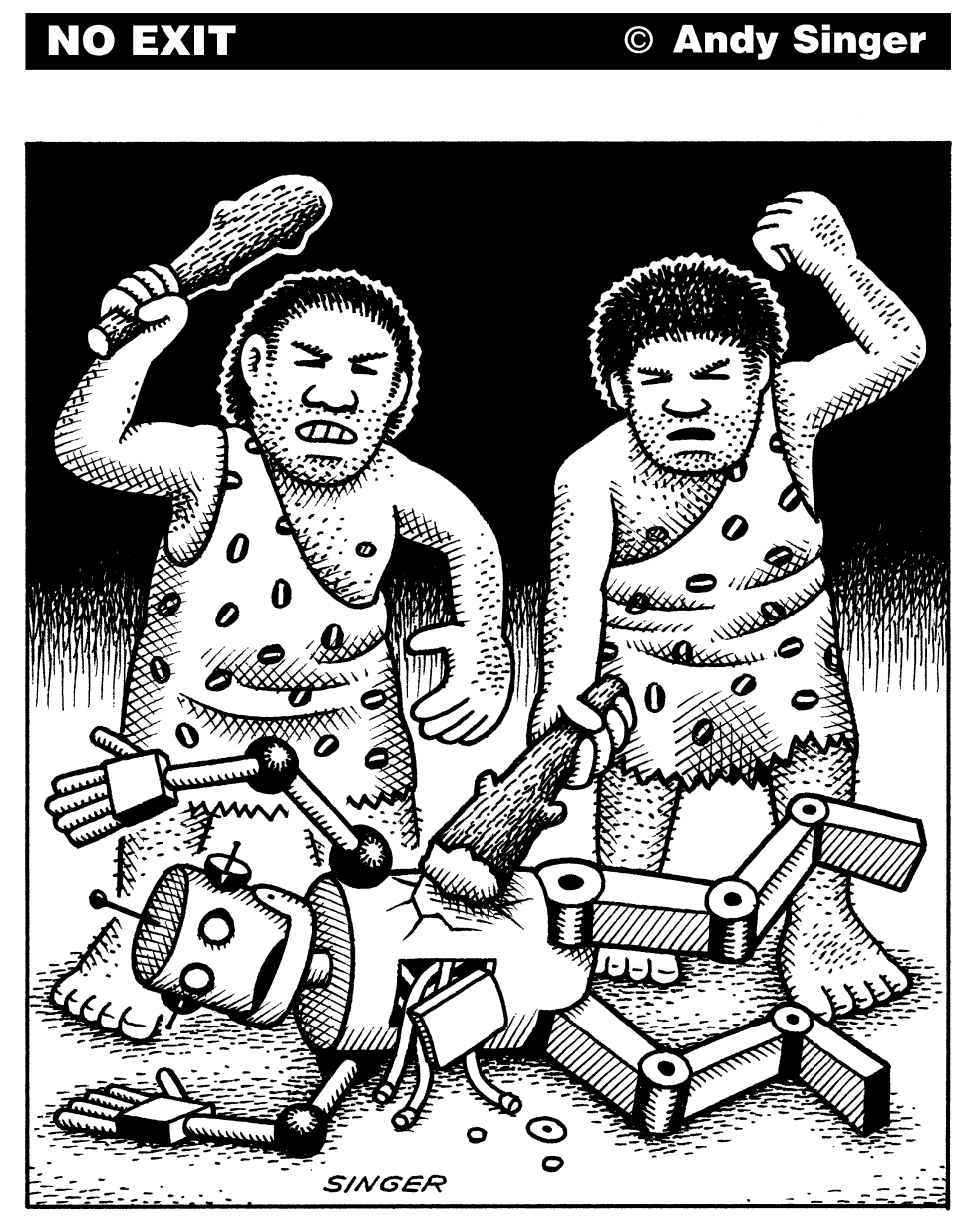 Cavemen Destroy Robot
