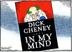 DICK CHENEYS BOOK  by Bob Englehart
