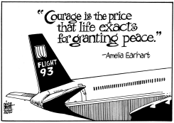 FLIGHT 93, 9-11, B/W by Randy Bish