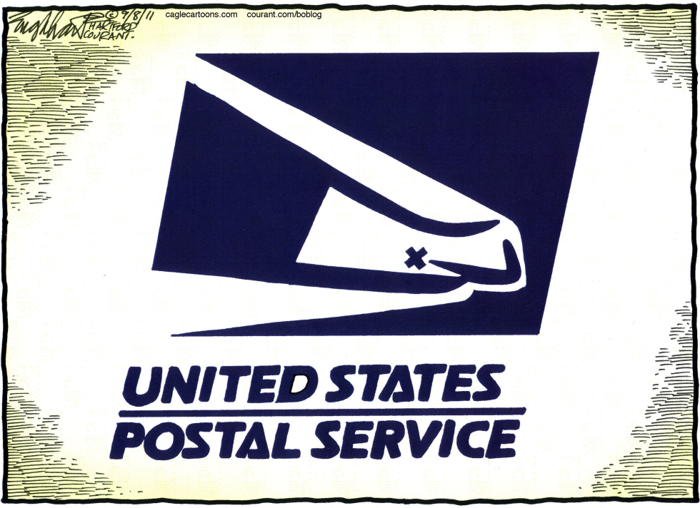  POST OFFICE IN TROUBLE by Bob Englehart