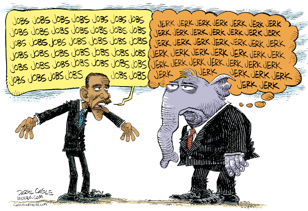 Obama GOP and Jobs COLOR