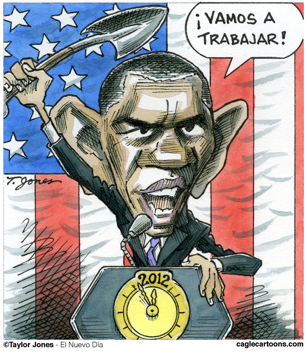 Obama el Hombre Trabajador - COLOR