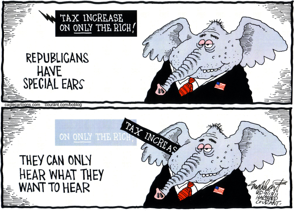  RAISE TAXES ON THE RICH by Bob Englehart