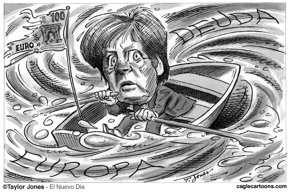  ANGELA MERKEL - REMOLINO DE LA DEUDA by Taylor Jones