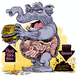 GOP PASSES OBAMA JOBS BILL  by Daryl Cagle