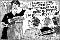 GEITHNER PREACHES TO EUROZONE by Monte Wolverton