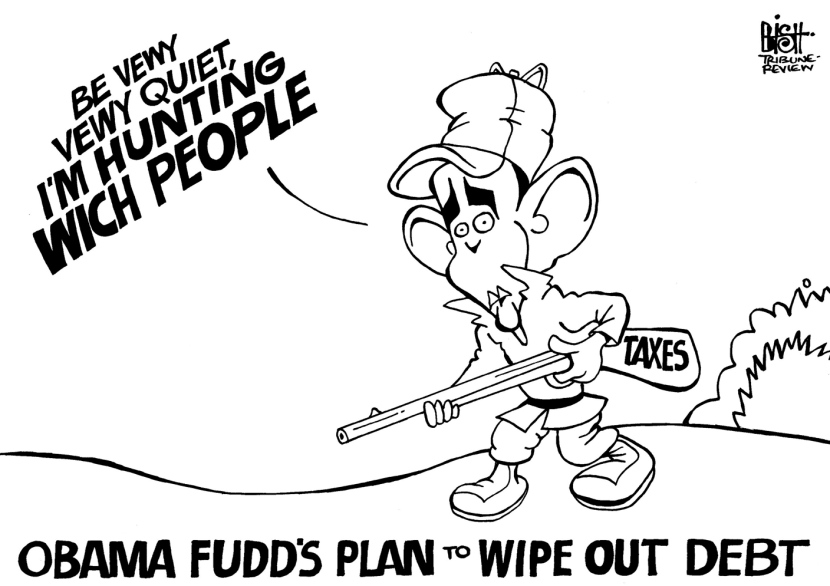 OBAMA FUDD, B/W