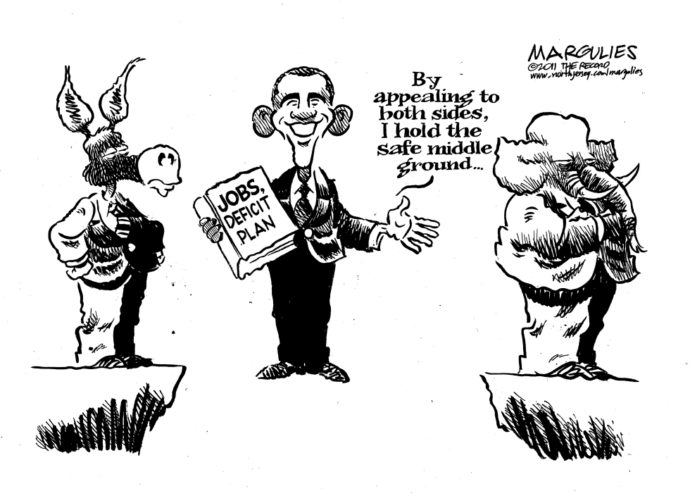 Obama holds the middle ground