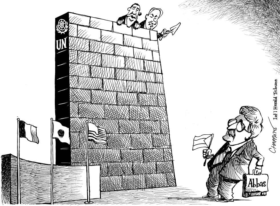  PALESTINIANS APPLY FOR UN MEMBERSHIP by Patrick Chappatte