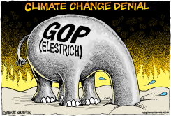 GOP CLIMATE CHANGE DENIAL  by Monte Wolverton