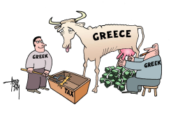 GREEK DONT PAY TAX by Arend Van Dam
