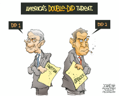 DOUBLE-DIP THREAT  by John Cole