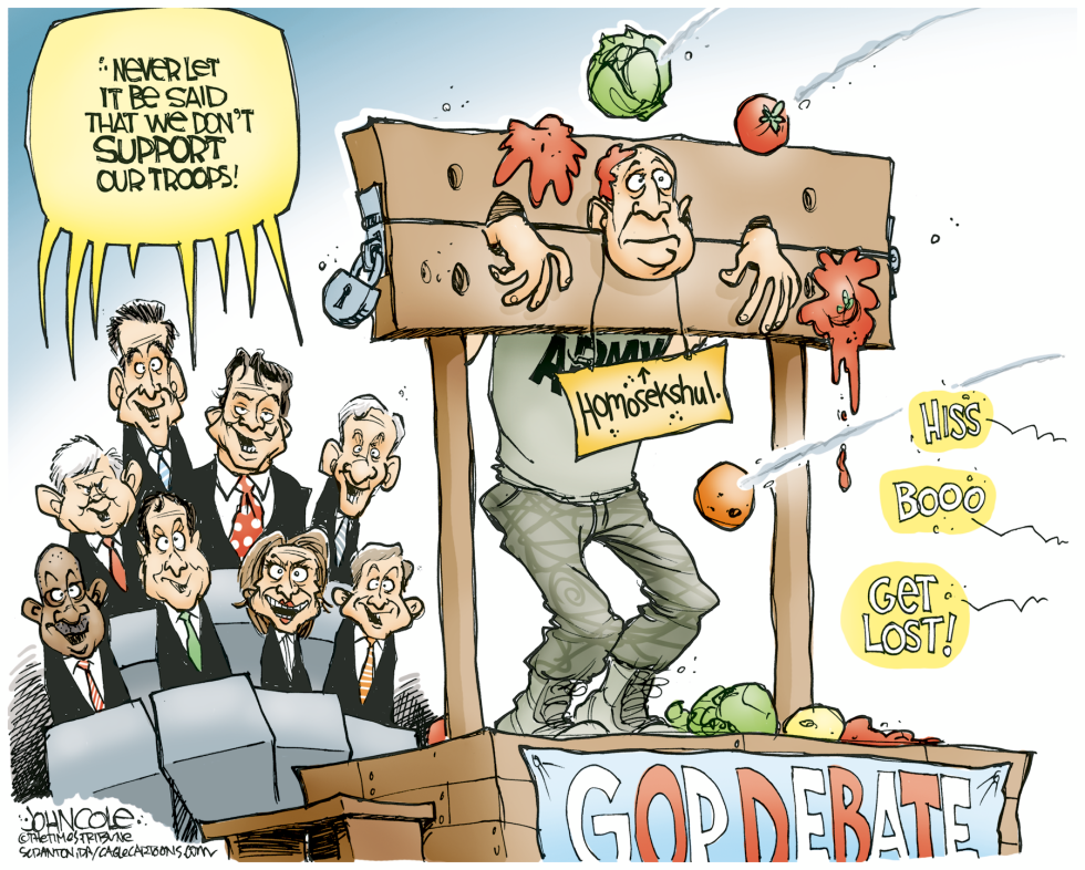 GOP and gay troops COLOR