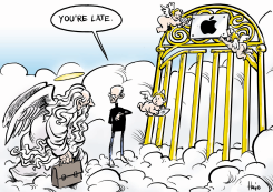 STEVE JOBS -AFTER A COUPLE OF DAYS  by Hajo de Reijger