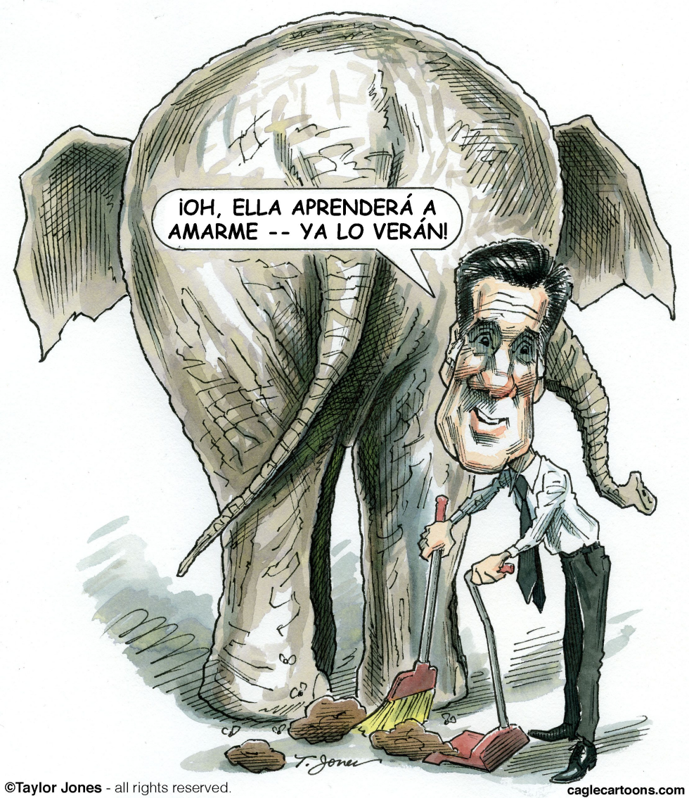 Mitt Romney limpia / COLOR