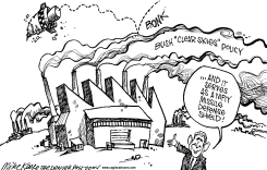 CLEAR SKY MISSILE DEFENSE by Mike Keefe