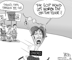 PROTESTER PELOSI by Gary McCoy