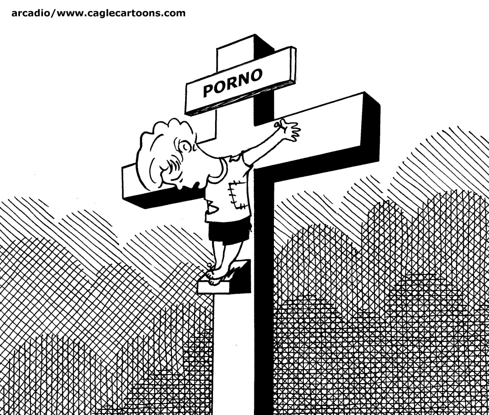  CRUCIFICCIóN DE  LA PORNOGRAFíA INFANTIL by Arcadio Esquivel