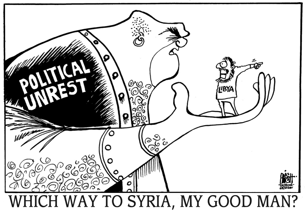 HEADED TO SYRIA, B/W