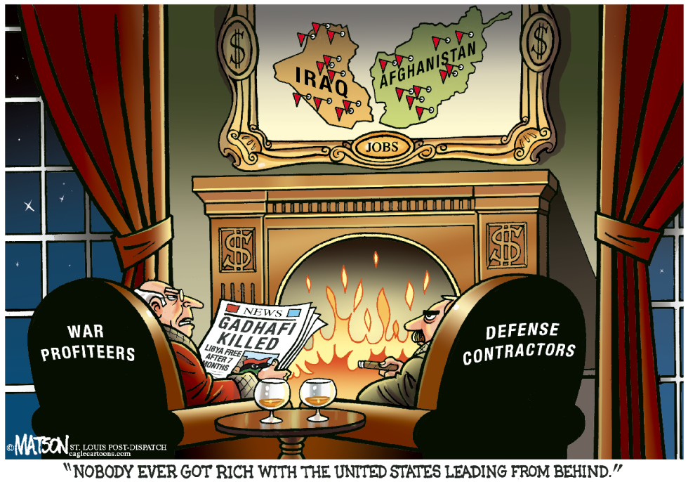 No Work for War Profiteers in Libya-COLOR