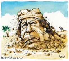 GADDAFI CRUMBLES by Peter Lewis