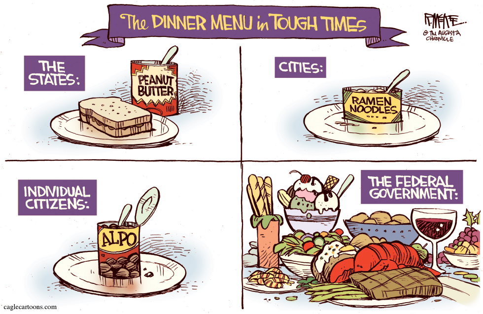 Dinner Menu in Tough Times COLOR