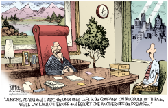 LAYOFFS  by Rick McKee