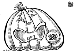 OBAMA HALLOWEEN, B/W by Randy Bish
